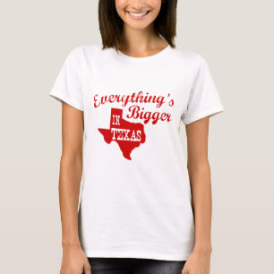 Alles is groter in Texas State Shape Shirt