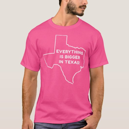 Alles is groter in Texas - Texas Kaart T-shirt (Voorkant)