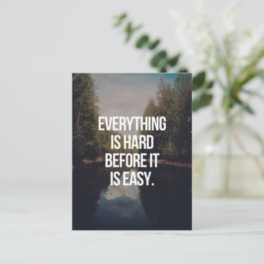 Alles is hard citeren briefkaart (Staand voorkant)