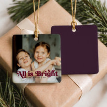 Alles is Helder Familie Foto Kerst Ornament