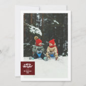 Alles is helder fel bordeauxruit geruit feestelijk feestdagenkaart (Voorkant)