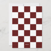 Alles is helder fel bordeauxruit geruit feestelijk feestdagenkaart (Achterkant)