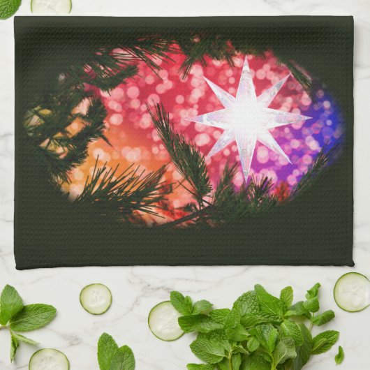 Alles is helder kerstkeukenhanddoek theedoek (Gevouwen)