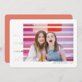 Alles is helder Kleurrijk Nep Folie Grappig Kerstm Kaart (Voorkant / Achterkant)