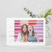 Alles is helder Kleurrijk Nep Folie Grappig Kerstm Kaart (Staand voorkant)