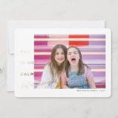 Alles is helder Kleurrijk Nep Folie Grappig Kerstm Kaart (Voorkant)