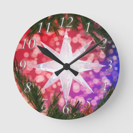 Alles is helder met kerstklok ronde klok (Voorkant)