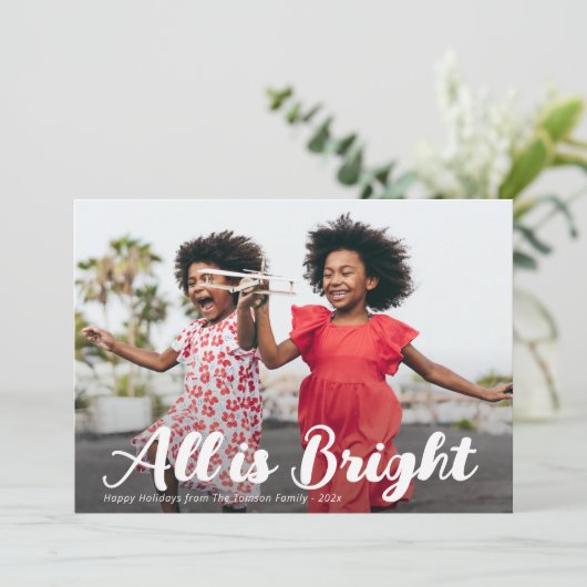 Alles is helder script foto vakantie kaart (Staand voorkant)