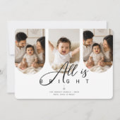 Alles is helder Script Triptych Kerst foto Feestdagenkaart (Voorkant)