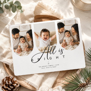Alles is helder Script Triptych Kerst foto Feestdagenkaart