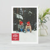 Alles is helder, vet rood geruit feestelijk feestdagenkaart (Staand voorkant)