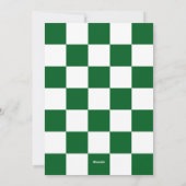 Alles is helder, vetgroen geruit feestelijk feestdagenkaart (Achterkant)