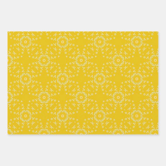 Alles is heldergeel en blauw inpakpapier vel (Voorkant 2)