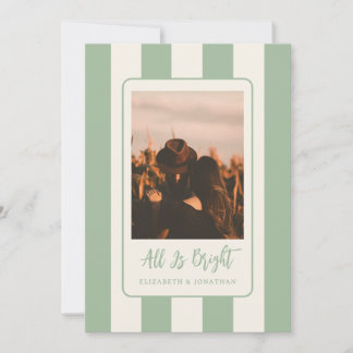 Alles is Helfder Minimalistische Strepen Feestdagenkaart