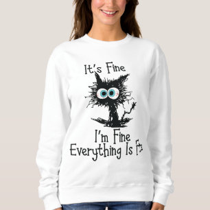 Alles is in orde, grappig kattensweatshirt trui