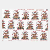Alles is in orde Koe van Christmas Highland Inpakpapier Vel (Voorkant)