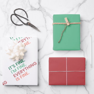 Alles is in orde | Leuk dagelijks sarcastisch cita Inpakpapier Vel