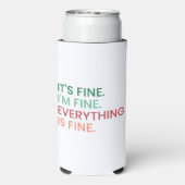 Alles is in orde | Leuk dagelijks sarcastisch cita Seltzer Blikjeskoeler (Seltzer Achterkant)