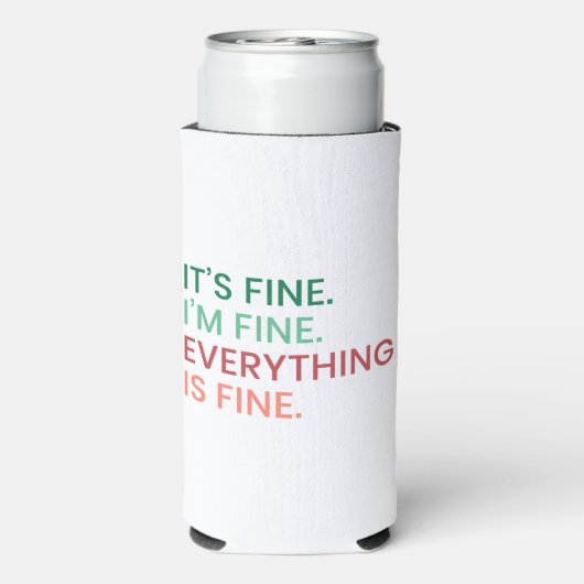 Alles is in orde | Leuk dagelijks sarcastisch cita Seltzer Blikjeskoeler (Seltzer Achterkant)