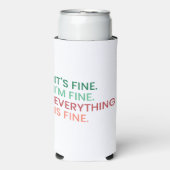 Alles is in orde | Leuk dagelijks sarcastisch cita Seltzer Blikjeskoeler (Seltzer Voorkant)