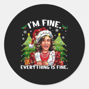 Alles is in orde Meme Kalama Santa Chris Ronde Sticker