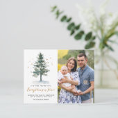 Alles is in orde met de klassieke kerststructuur v feestdagenkaart (Staand voorkant)