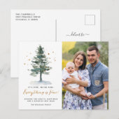 Alles is in orde met de klassieke kerststructuur v feestdagenkaart (Voorkant / Achterkant)