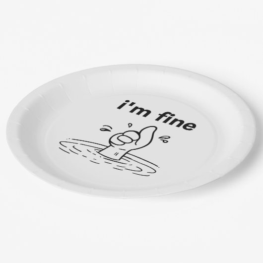 Alles is in orde. papieren bordje (Gekanteld)