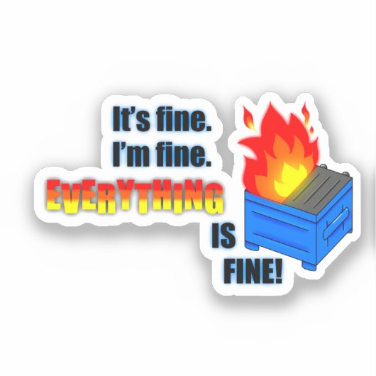 Alles is in orde! sticker (Voorkant)