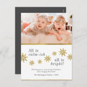 Alles is kalm | Aangepaste foto Grappige kerst Feestdagenkaart (Voorkant / Achterkant)