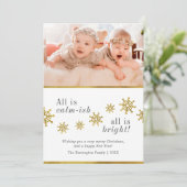 Alles is kalm | Aangepaste grappige kerstfoto Kaart (Staand voorkant)