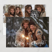 Alles is kalm. Alles is een Bright Holiday Photo C Feestdagenkaart (Voorkant / Achterkant)