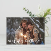 Alles is kalm. Alles is een Bright Holiday Photo C Feestdagenkaart (Staand voorkant)