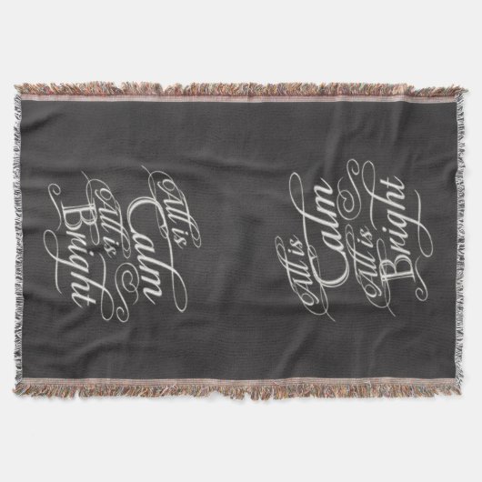 Alles is kalm, alles is helder kerstbord deken (Voorkant)