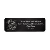 Alles is kalm, alles is helder kerstbord etiket (Voorkant)