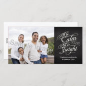 Alles is kalm, alles is helder kerstbord feestdagenkaart (Voorkant / Achterkant)