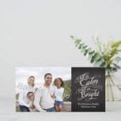 Alles is kalm, alles is helder kerstbord feestdagenkaart (Staand voorkant)