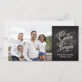 Alles is kalm, alles is helder kerstbord feestdagenkaart (Voorkant)