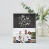 Alles is kalm, alles is helder kerstbord feestdagenkaart (Staand voorkant)