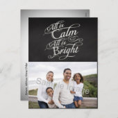 Alles is kalm, alles is helder kerstbord feestdagenkaart (Voorkant / Achterkant)