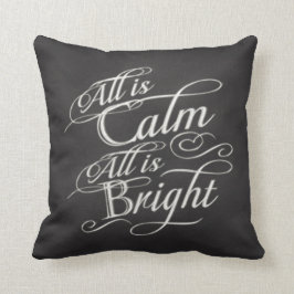 Alles is kalm, alles is helder kerstbord kussen