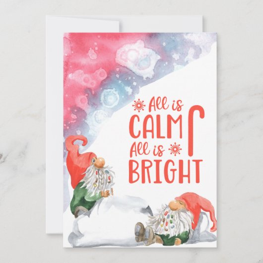 Alles is kalm. Alles is helder kerstcadeautjes Feestdagenkaart (Voorkant)