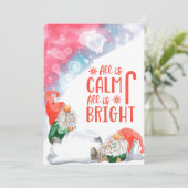 Alles is kalm. Alles is helder kerstcadeautjes Feestdagenkaart (Staand voorkant)