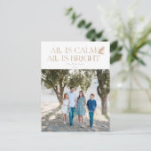 Alles is kalm. Alles is helder kerstfoto Briefkaart (Staand voorkant)