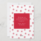 Alles is kalm alles is helder rood niet-foto feestdagenkaart (Achterkant)