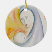 Alles is Kalm, Alles is Heldere Waterverf Keramisch Ornament (Voorkant)