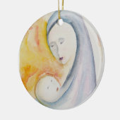 Alles is Kalm, Alles is Heldere Waterverf Keramisch Ornament (Links)