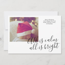 Alles is kalm en alles is helder, persoonlijk aang feestdagenkaart