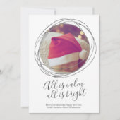 Alles is kalm en alles is helder, persoonlijk aang feestdagenkaart (Voorkant)