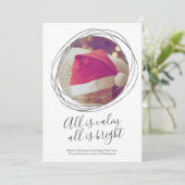 Alles is kalm en alles is helder, persoonlijk aang feestdagenkaart (Staand voorkant)